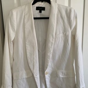J.Crew white cotton blazer size 8